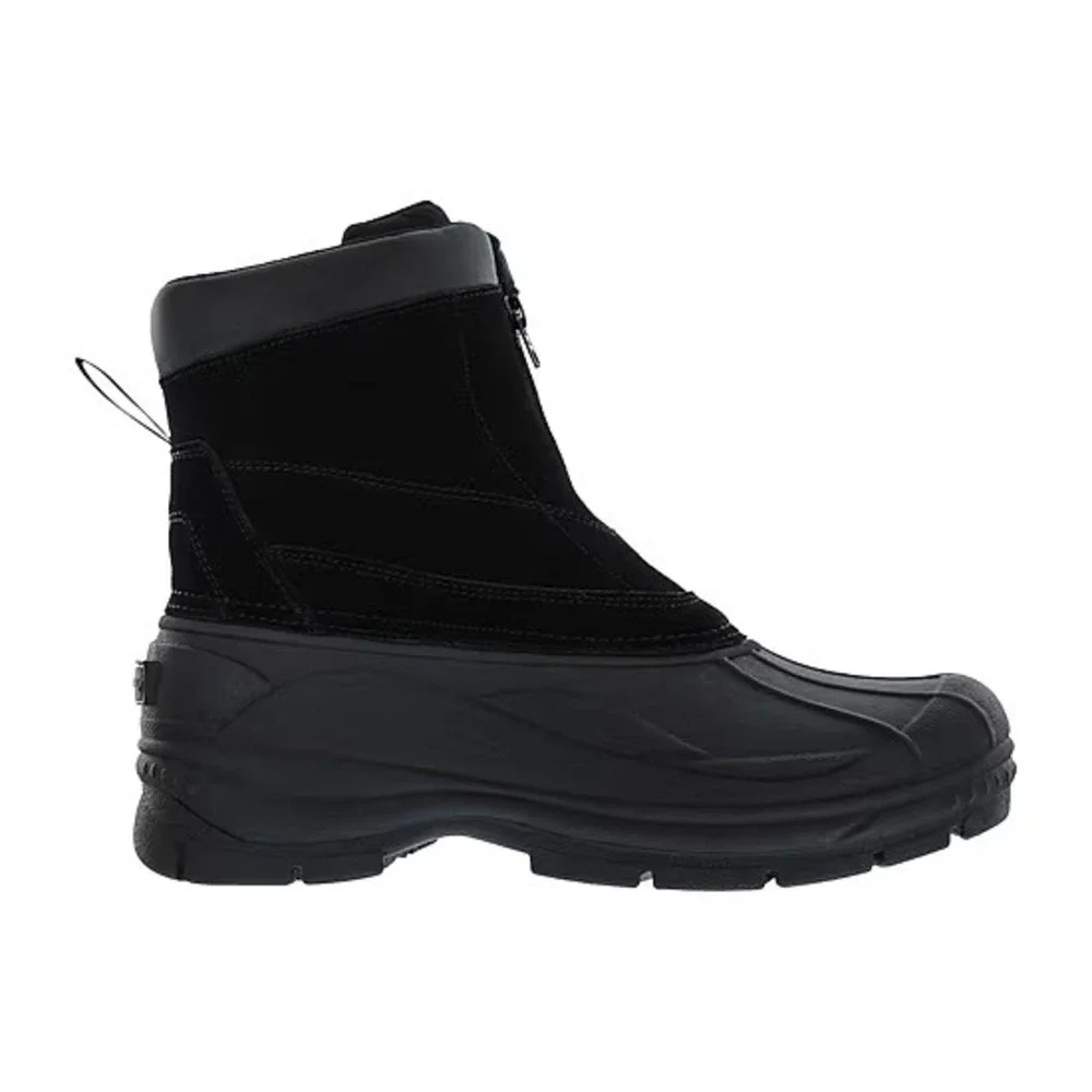 Weatherproof Mens Benson Waterproof Black Zip Winter Duck Boots Size 13 Medium